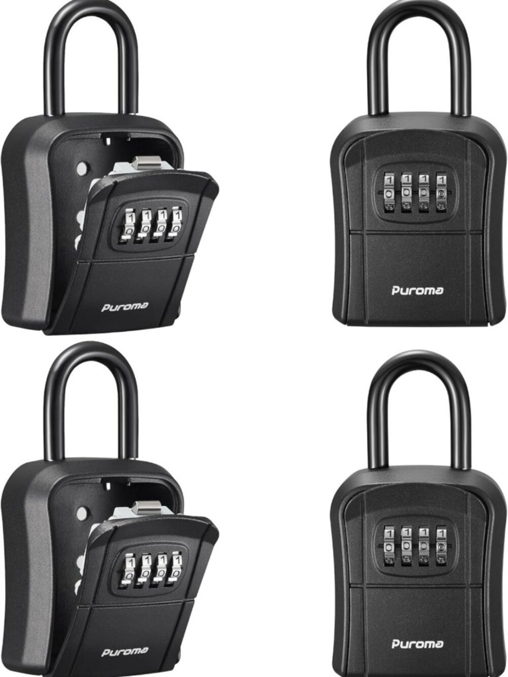 Outdoor Key Lock Box - 4 Digit Combination Lockbox for Secure House Access